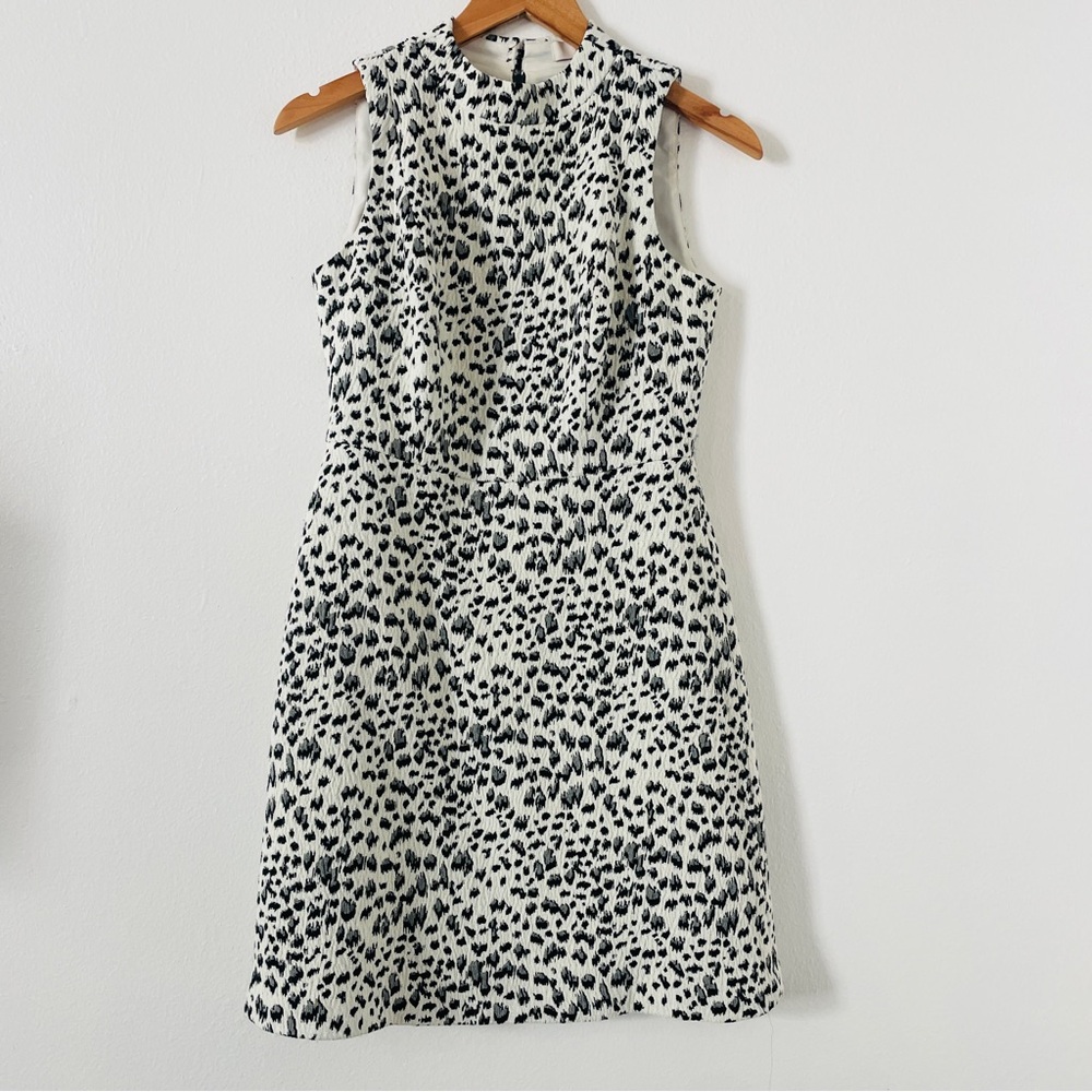 Ann Taylor LOFT - Snow Leopard Sleeveless High Neck Dress